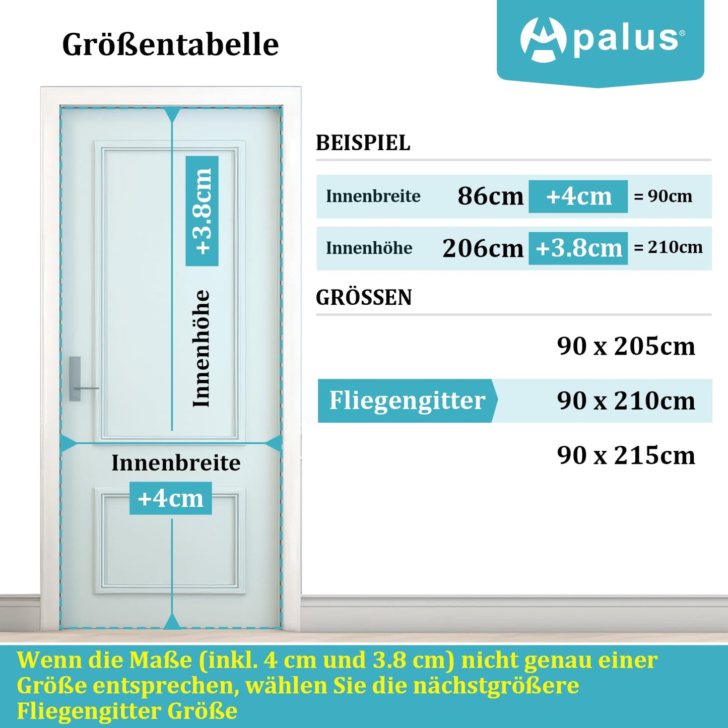 👉 Fliegengitter Tür mit Magnet, Insektenschutz für Balkontür 90x210 cm, Lichtdurchlässig, Reißfest & Wetterfest, Starke Magnete, 3.8 cm Klettband, Nicht Kürzbar