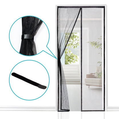 👉 Fliegengitter Tür mit Magnet, Insektenschutz für Balkontür 90x210 cm, Lichtdurchlässig, Reißfest & Wetterfest, Starke Magnete, 3.8 cm Klettband, Nicht Kürzbar